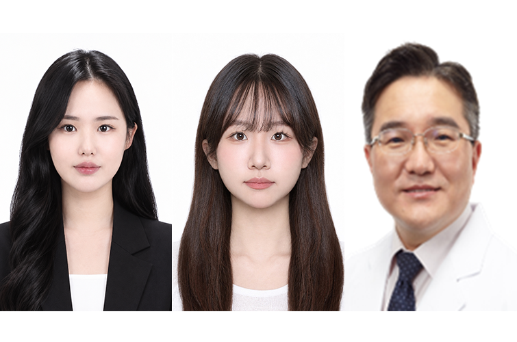 왼쪽부터 이경진 박사과정생, 박정하 석사생, 석기태 교수